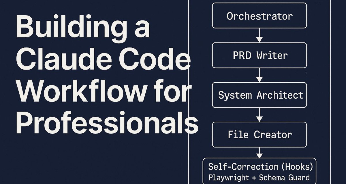 Building a Claude Code Workflow for Professionals
